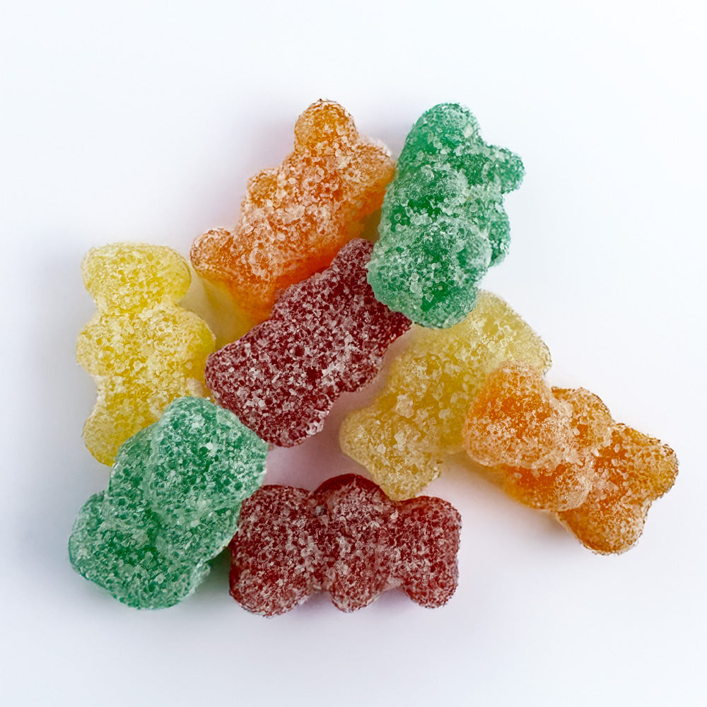 Gummies au THC en forme de nounours goûts multifruit